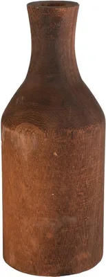 Produktbild von Deko-Vase - H 33 cm - Dunkelbraun - Paulowniaholz