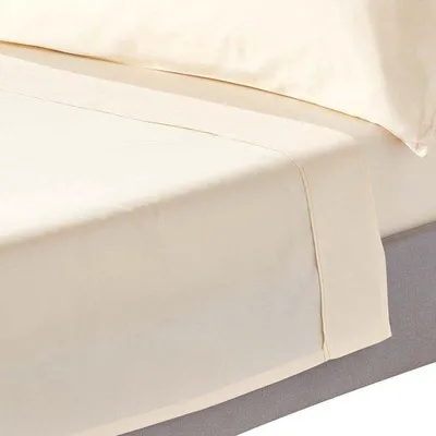 Produktbild von DigiRigi® -Bettlaken (Flachlaken) 270x270 cm – Creme – 100% ägyptische Baumwolle Satin, 400 Fäden, GOTS & ® – hautfreundlich & atmungsaktiv