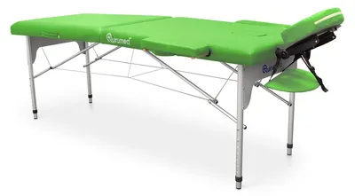 Image de Lit pliable en aluminium pour massage et thérapie, dimensions 186 x 66 cm