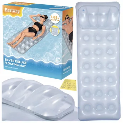 Produktbild von Bestway 43024 Deluxe Aufblasbare Schwimmmatratze mit Kissen