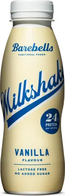 Produktbild von Barebells Milchshake Vanilla, Trinkfertig, Milcheiweiß, Vanille, 24 g, 185 kcal, 776 kJ