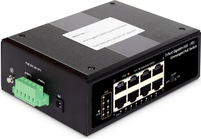 Produktbild von DIGITUS Switch Ind. 7-Port  Gigabit 30W PoE Unmanaged schwar