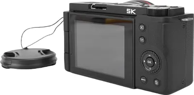 Produktbild von 5K 72MP Digitalkamera 12X Optischer Zoom Kamera mit Flip Screen Mehrere Filter LED Blitz für Landschaft Portrait Schwarz