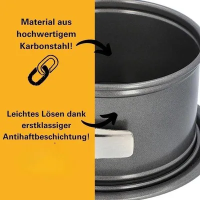 Productafbeelding van Springvorm, extra hoog, diameter 16 cm, met een antiaanbakrand en een hoogwaardige antiaanbaklaag - ideaal voor hoge taarten