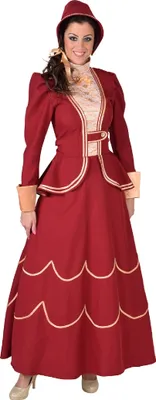 Produktbild von M213163-M rot viktorianische Dame Biedermeier Kostüm Gr.M