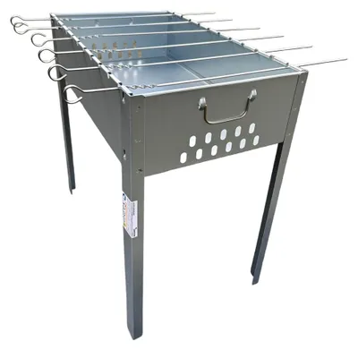 Produktbild von Mangal Spießgrill, Schaschlikgrill, Schaschlik Standgrill 50x30x50cm inkl. 6 Edelstahl Spieße & Grillrost
