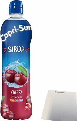 Produktbild von Capri Sun Sirup Kirsche + vitamins (600ml Flasche) + usy Block