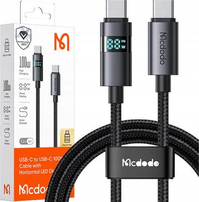 Immagine prodotto di Cavo Mcdodo Con Display Usb-C A Ricarica Rapida Usb Tipo C 5A 100W 1M