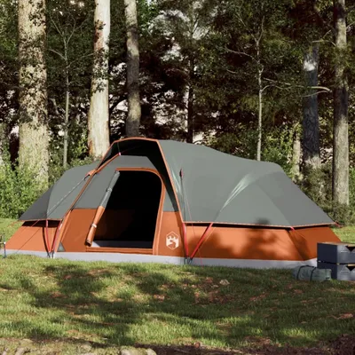 Produktbild von Möbel Kuppel-Familienzelt 9 Personen Grau und Orange Wasserdicht - Campingzelte 94565