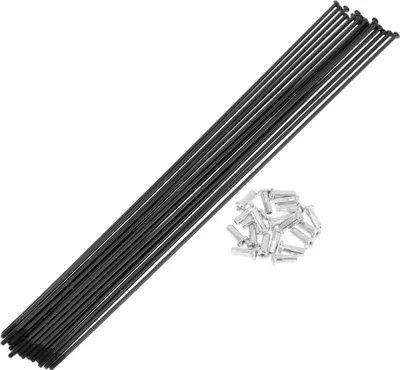 Produktbild von 20 Set 14G Gerade Zug Fahrradspeichen 233mm Gerade Zug Fahrradrad Speichen Kohlenstoffstahl Schwarz