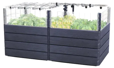 Immagine prodotto di GARANTIA ERGO QUADRO TurboPlus 2 L 80 letto rialzato Wood, incl. sistema di risparmio idrico FLORA