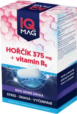 Obrázek produktu pro IQ Mag hořčík 375 mg + B6 pro aktivní život 60 cps
