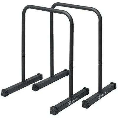 Zdjęcie produktu dla Drążki dip parallety stalowe 90 cm do treningu siłowni domu 250 kg