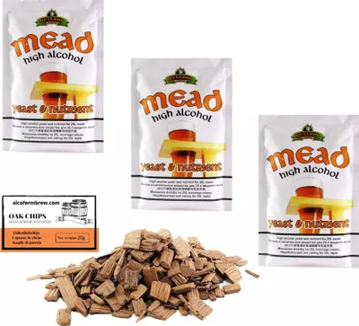Produktbild von 3 x Bulldog Trocken Methefe + Hefenährsalz 28g/25L Hefe zur Met-Gärung Hefe für Honig