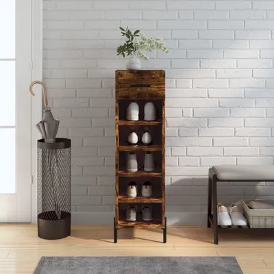 Produktbild von Schuhschrank in Räuchereiche, 30 x 35 x 105 cm, aus Holzwerkstoff