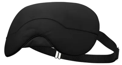 Produktbild von Schlafmaske aus Seide, superweiche Schlafmaske für Damen und Herren mit verstellbaren Bändern, Verdunkelungsmaske, schwarz