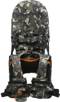 Produktbild von MINIMEIS G4 - Weltweit 1. Baby Schultertrage mit Rückenunterstützung - Faltbares Kinder & Baby Tragesystem für höchsten Komfort & Spaß unterwegs - [6 Monate - 5 Jahre & bis zu 18kg] Camouflage