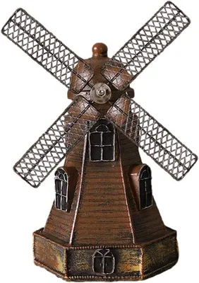 Obrázek produktu pro Miniaturní větrný mlýn, retro design, dekorace