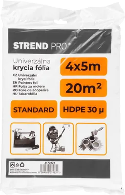 Obrázek produktu pro Strend Pro Standard maskovací fólie, malířská, 4x5 m, 30µ, maskovací fólie