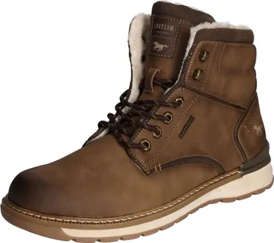 Produktbild von Mustang Herren Stiefelette Winterboot sportlich Schnürung Warmfutter 4141-604, Größe:44 EU, Farbe:Braun