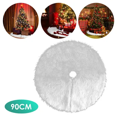 Obrázek produktu pro Dekorativní podložka pod vánoční stromek, vánoční kobereček, podložka, ozdoby, podložka pod vánoční stromek, 90 cm