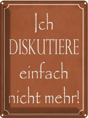 Produktbild von vianmo Blechschild 40x30 cm ich diskutiere nicht mehr Spruch Zitat