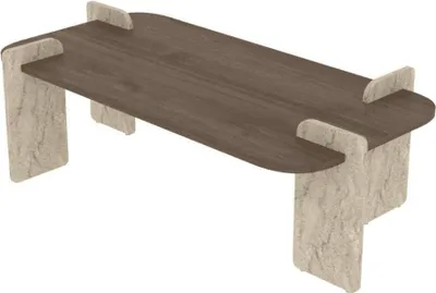 Immagine prodotto di Calicosy - Tavolo con piano dai bordi arrotondati L120 cm - ÉLIA