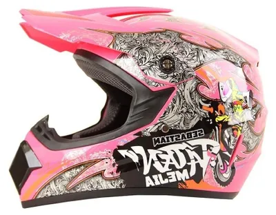 Produktbild von Crosshelm Helm Kinderhelm Motorradhelm Motocross Quad Mejia Pink Größe L