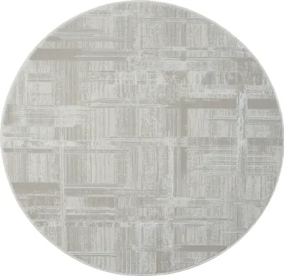 Produktbild von MY-RUG Teppich,Alska, 120x120, Kurzflor-Teppich, creme weiß, weich, gemütlich, mit schönem Muster, flachgewebt, rund