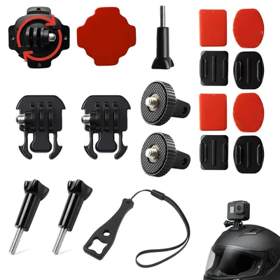 Productafbeelding van Flexibele helmhouder, 13-in-1 set, zelfklevend, voor actioncams