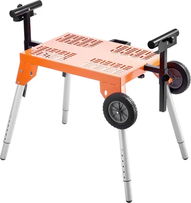 Immagine prodotto di Supporto per troncatrice con piano d'appoggio Capacità di carico 150 kg Regolabile Rollabile