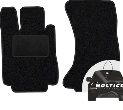 Produktbild von moto-MOLTICO Vorne Fußmatten Auto Velours Autoteppiche Schwarz Automatten Set 2-teilig passend für Mercedes-Benz S-Klasse W220 lang 4-matic 1998-2005