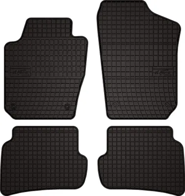 Image de Tapis de sol voiture en caoutchouc pour Seat Ibiza IV 6J (2008-2017, hatchback, ST, combi) Noir, lot de 4 pièces, fixations