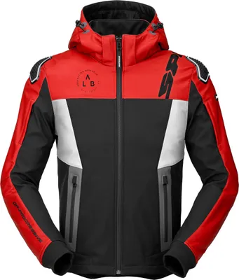 Image de Sweat à capuche 'Warrior Motorrad', schwarz/rot, S