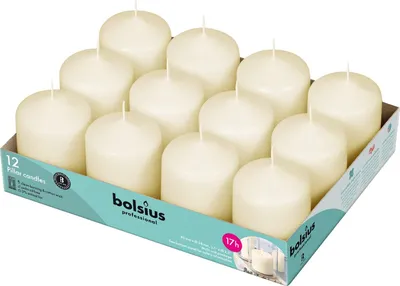 Zdjęcie produktu dla Świece Pijler (Taca Ivory, 12 sztuk)