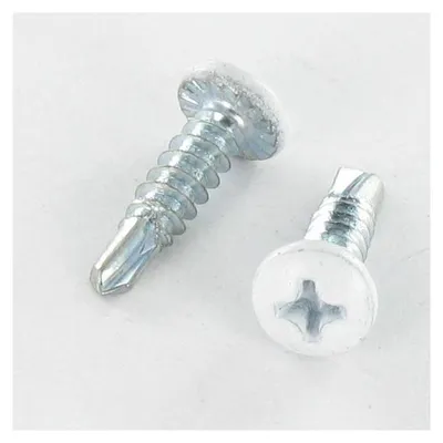 Produktbild von Selbstbohrende Schrauben Zylindrischer Halbrundkopf Phillips 3,9 x 13 Verzinkt RAL9010 reinweiß