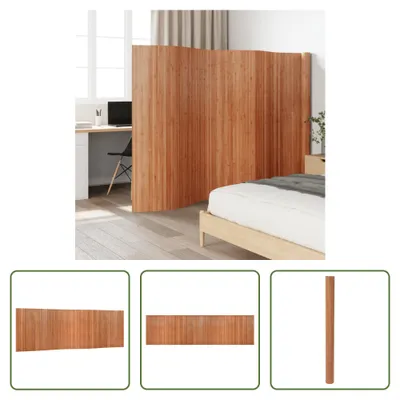 Zdjęcie produktu dla The Living Store Paravent Brown 165x600 cm Bamboo