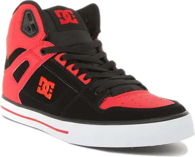 Produktbild von DC Shoes Pure Hi Top Herren Schnürung Turnschuhe Schwarz Rot – undefined / Schwarz Rot