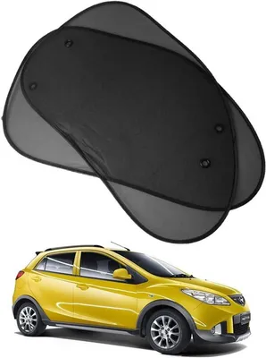 Set von 2 Schwarzen Auto Sonnenblenden - Seitliche Fenster-Sonnenschutz, Reflektierende Wärmeisolierung für Autos und Fenster