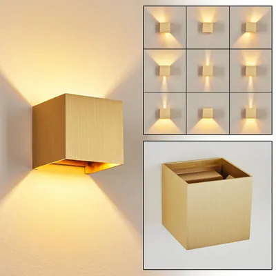 Produktbild von Vaccina »Vaccina« moderne Wandlampe aus Metall in Goldfarben