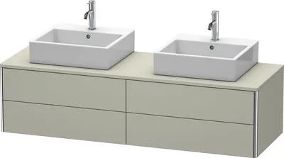 Produktbild von Waschtischunterbau XSQUARE 400x1600x548mm f 2 Be taupe seidenmatt taupe seidenmatt