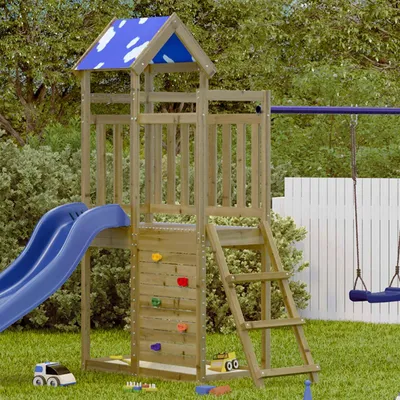 Produktbild von vidaXL Spielturm Braun Massives imprägniertes Holz