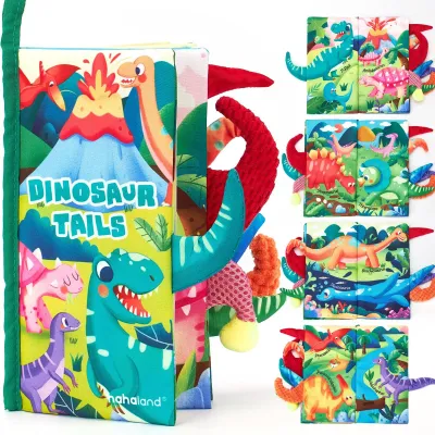 Obrázok produktu pre Vzdelávacia knižka o dinosauroch pre bábätká od 0 do 6 mesiacov