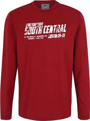 Produktbild von Übergrößen Longshirt Lone Star weiß AHORN SPORTSWEAR Dark Red 9XL