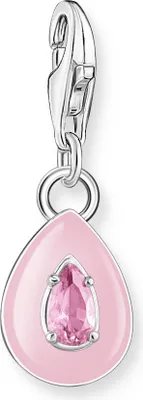 Produktbild von Thomas Sabo Anhänger Charm-Club 925 Sterling Silber Kaltemail Zirkonia Pink Charmista Charms 2028-041-9