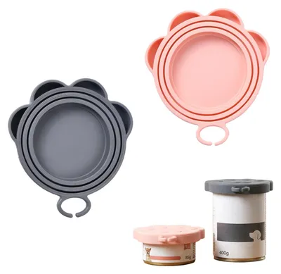 2er-Pack Silikondeckel für Tiernahrungsdosen, 6–9 cm, BPA-frei