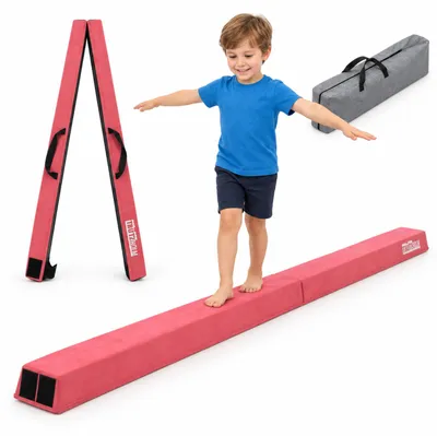 Produktbild von TRUTZHOLM Schwebebalken Kinder 240 cm klappbar mit Tragetasche Pink