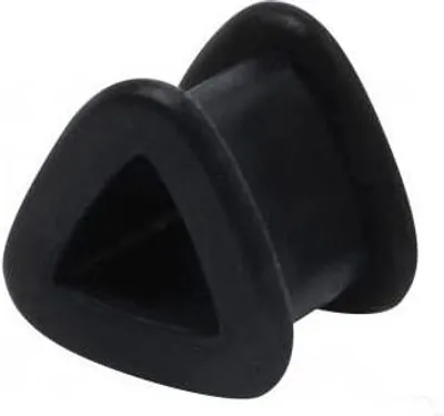 Produktbild von Ohr Flesh Flared Silikon Schwarz Tunnel Piercing Dreieckig Triangle - VFTFT.6mm