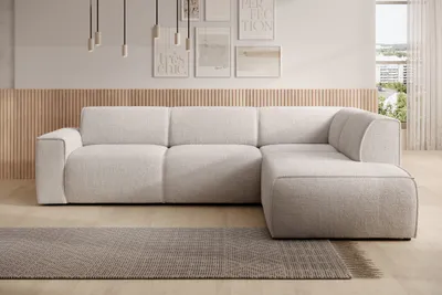Produktbild von AX LIVING Couch Sofa L Form Didim L Taupe – 292 cm stilvoll & bequem R