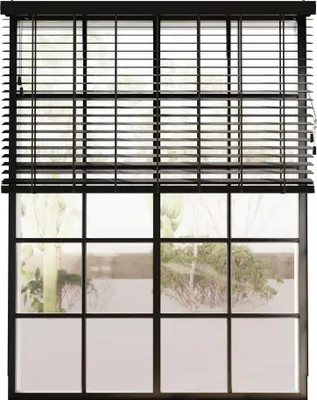 Produktbild von Cocoon Bambus Jalousien 75 x 130 cm - 50 mm Lamellen für Innen - Schwarz